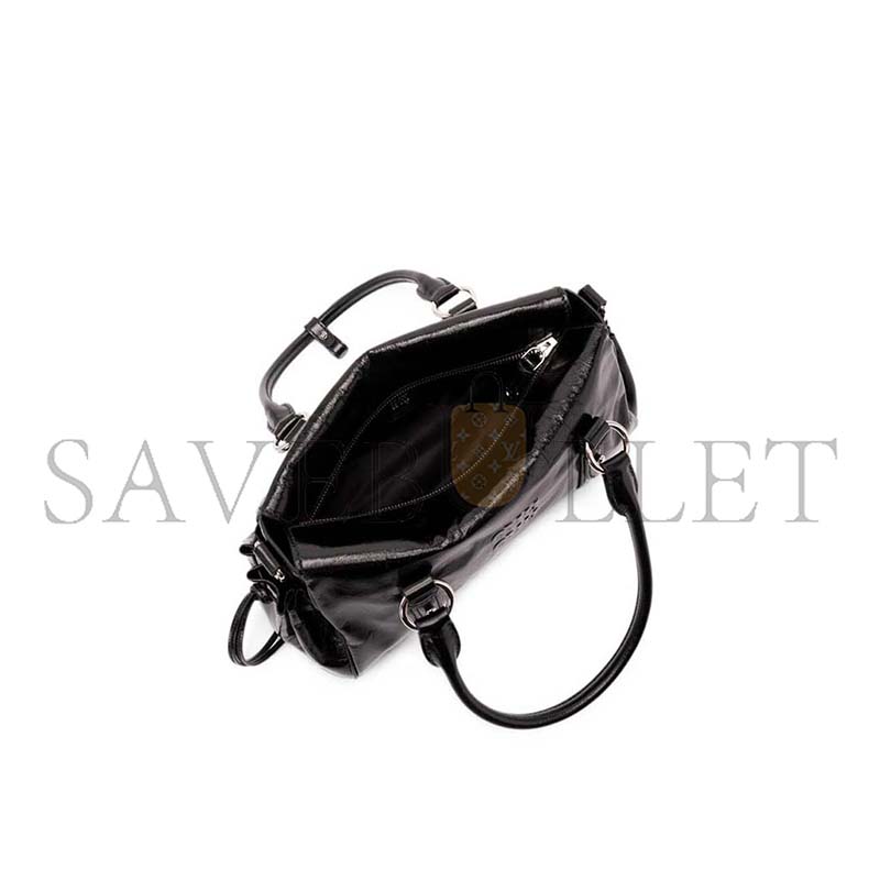 MIU MIU SMALL LEATHER BOWLING TOTE BAG 5BA336 (24*14*10.5cm)
